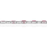 12.69 Ct.Tw. Ruby Natural Diamond Tennis/Line Bracelet, Platinum 950 Image